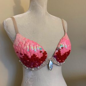 Pink Shell Sequin Mermaid Bra